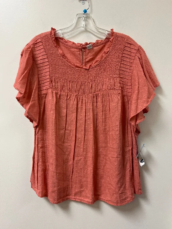 women's tops for fashion-conscious professionalsTop Short Sleeve By Old Navy In Pink, Size: Xl