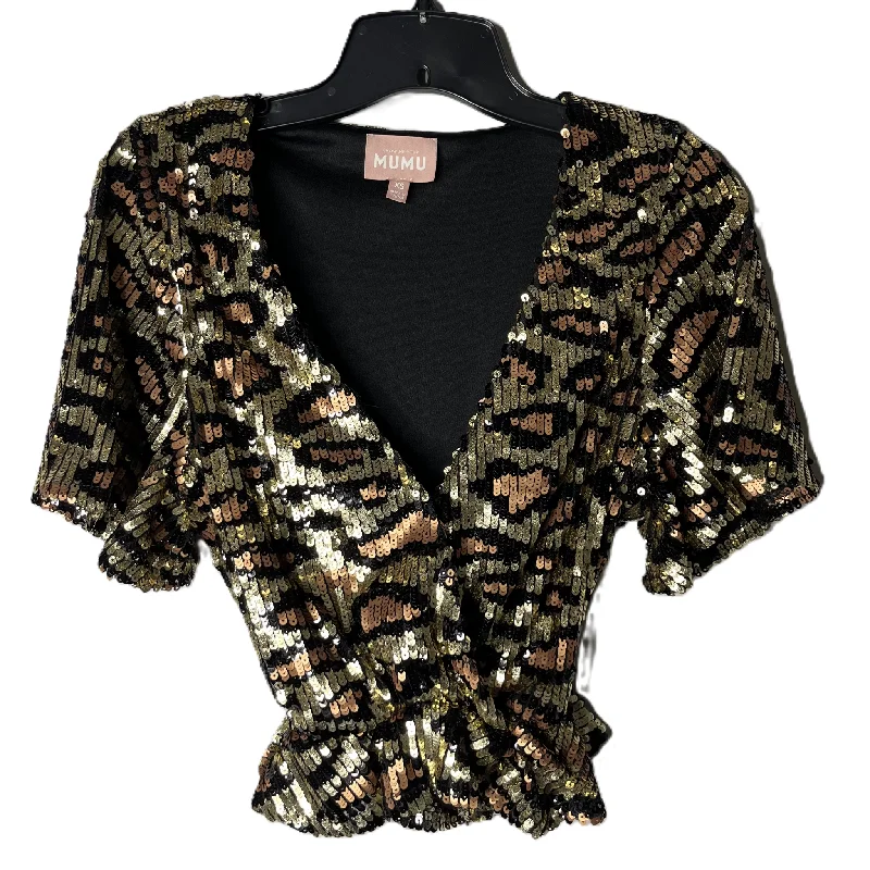 long-sleeved women's topsTop Short Sleeve By Show Me Your Mumu In Animal Print, Size: Xs