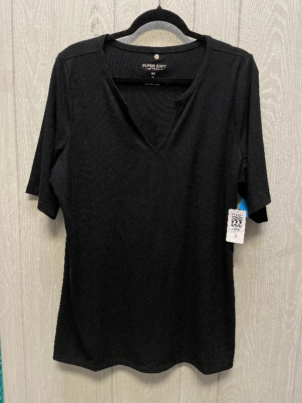 women's tops with cinched waistsTop Short Sleeve By Torrid In Black, Size: 3x