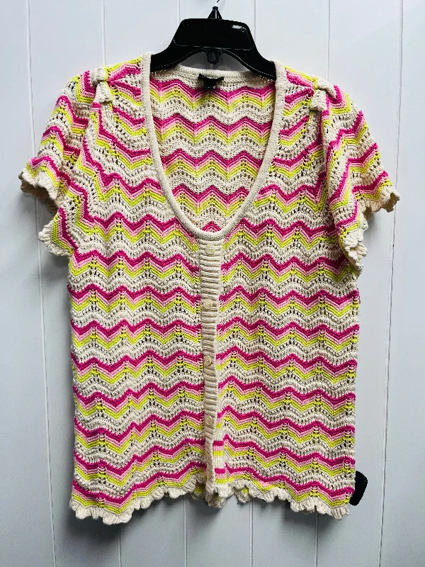 women's tops for picnics in the parkTop Short Sleeve By Torrid In Pink & Yellow, Size: 1x