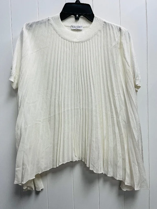 women's tops for those who want to stay warm and stylish during colder weatherTop Short Sleeve By VIONNET In White, Size: S