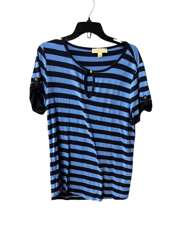 women's tops for those who believe in expressing their individuality through fashionTop Short Sleeve Designer By Michael By Michael Kors In Striped Pattern, Size: L