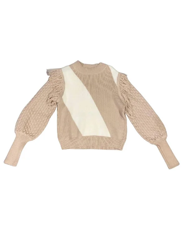 Turtle-Neck Wool SweatersWarms The Soul Sweater In Tan, Cream